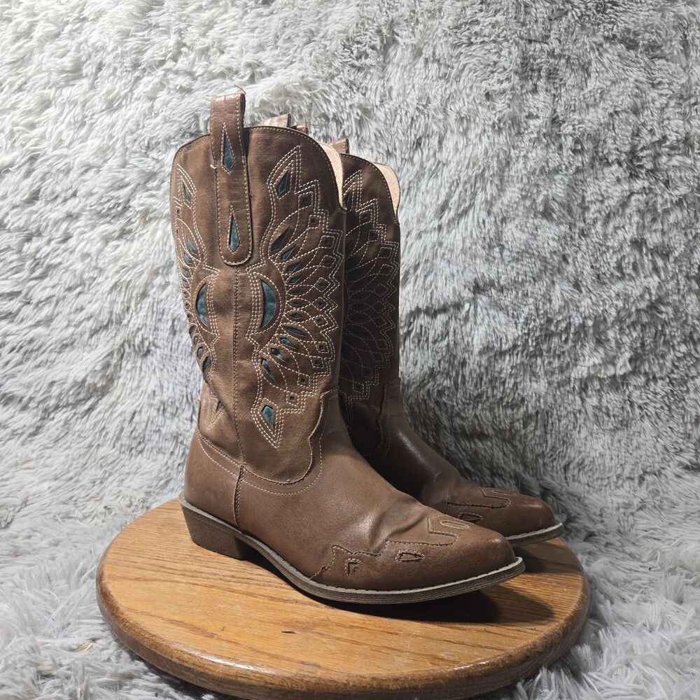 Coconuts by Matisse Monarch Western Cowboy Boots Womens Size 8.5M Butterfly
